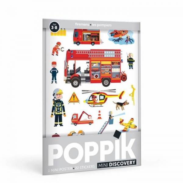 Poppik Mini discovery poster Pompiers