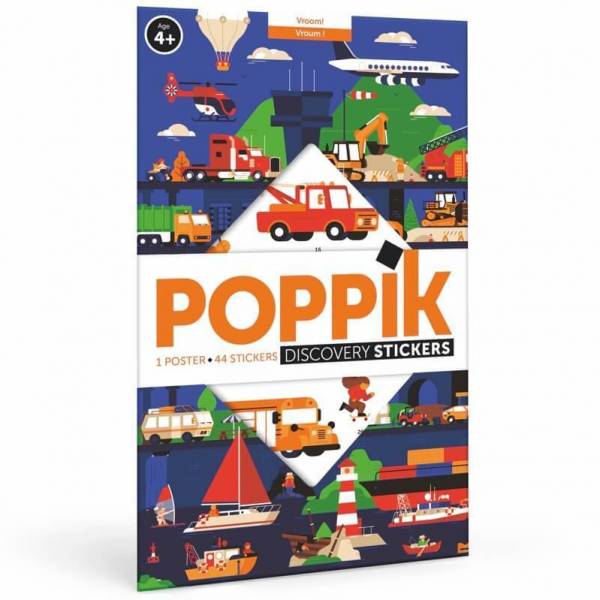 Poppik Discovery poster stickers Vroom