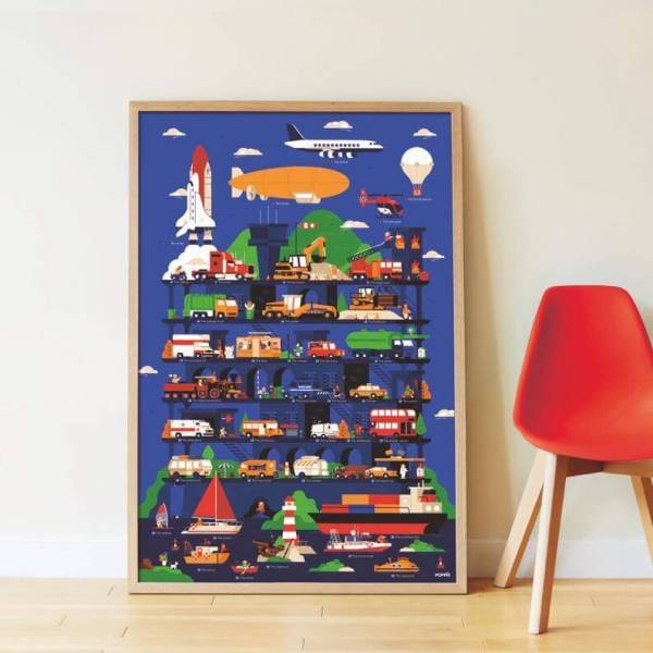 Poppik Discovery poster stickers Vroom