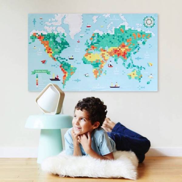 Poppik Discovery poster stickers Carte du monde