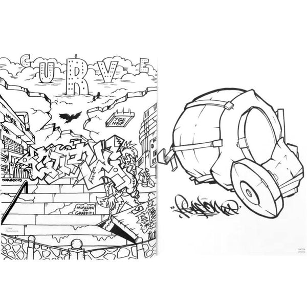 American Graffiti Coloring Book