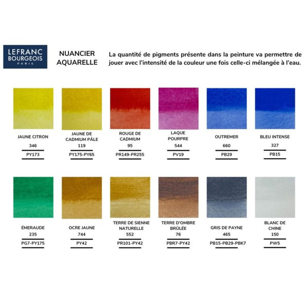 Aquarelle Fine 12 Demi Godets