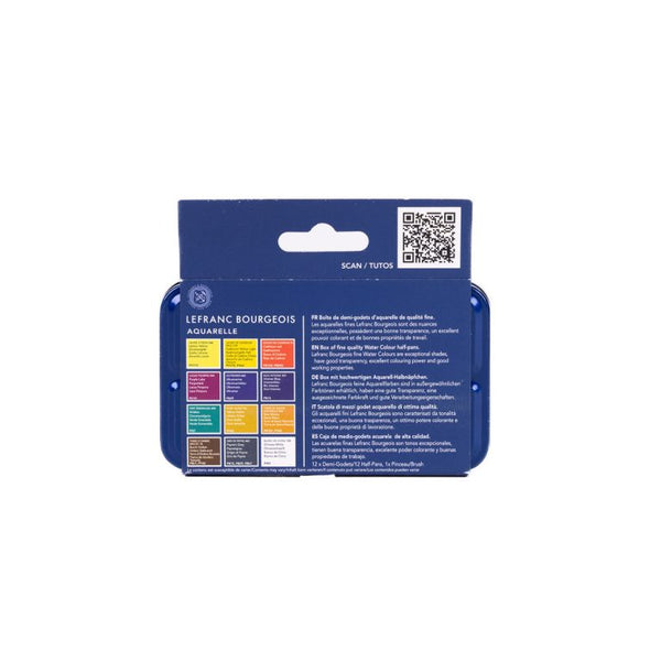 Aquarelle Fine 12 Demi Godets