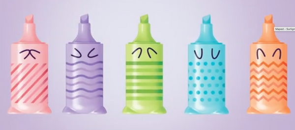 Surligneurs pastel kawaii Maped