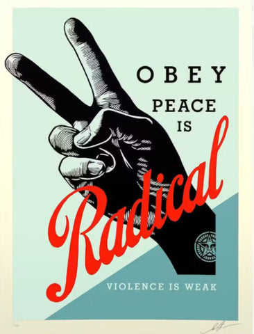 Radical Peace Signed Offset Lithograph