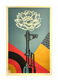 OBEY - AK-47 Lotus Offset Lithograph