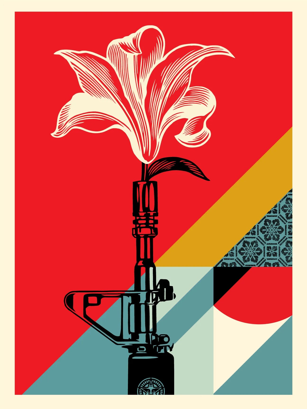 OBEY - AR-15 Lily Offset Lithograph