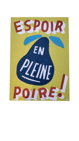 Carte postale "Espoir en pleine poire" Toqué Frères