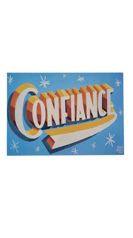 Carte postale "Confiance bleu" Toqué Frères