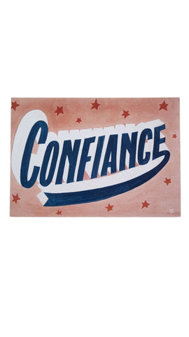 Carte postale "Confiance rose" Toqué Frères