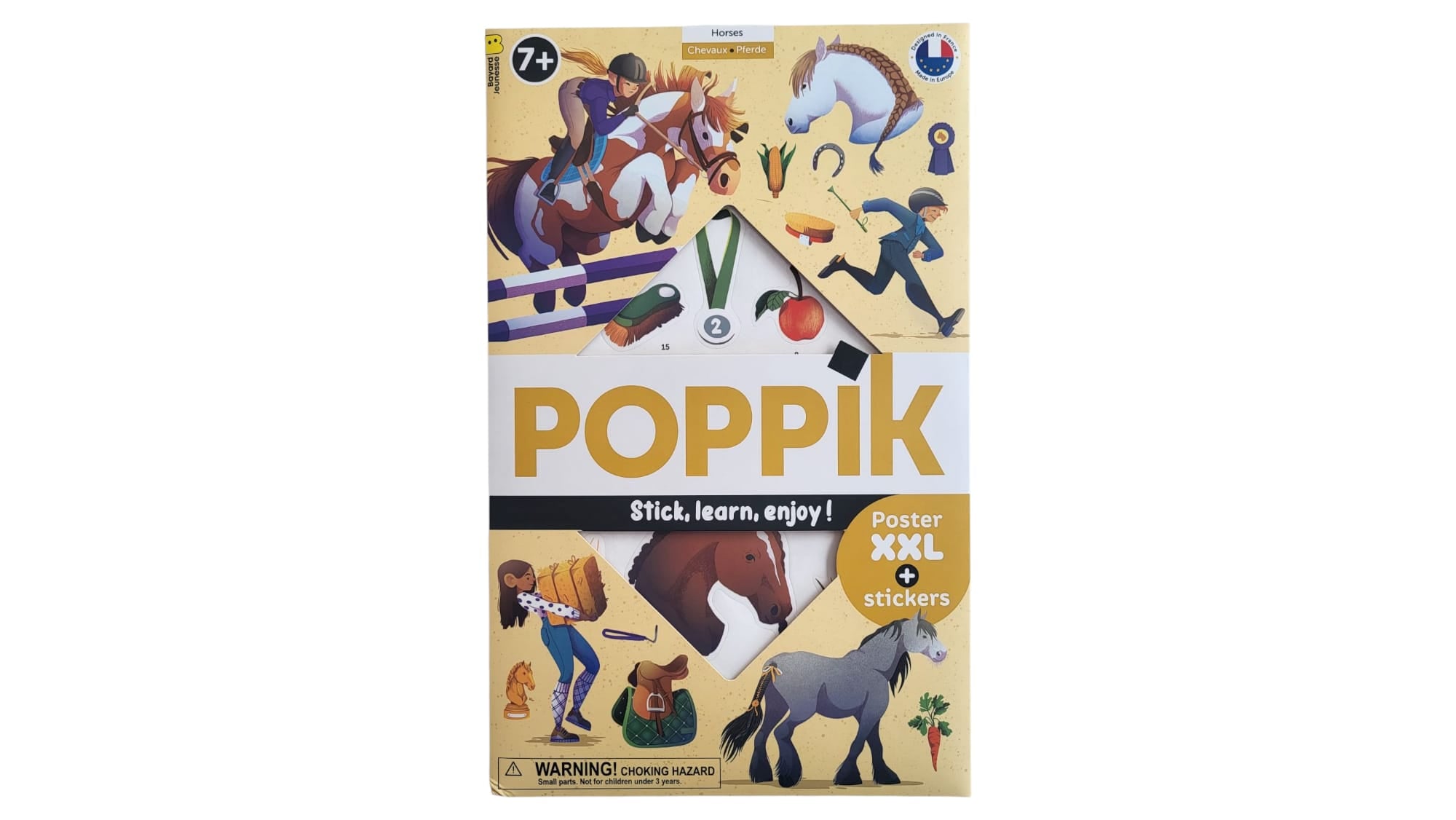 Poster pédagogique + 49 stickers LES CHEVAUX (7-12 ans)