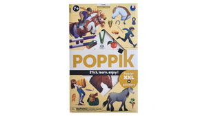 Poster pédagogique + 49 stickers LES CHEVAUX (7-12 ans)