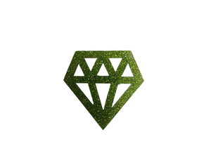 Broche Verte clair à paillettes Le Diamantaire