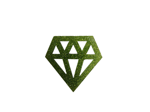 Broche Verte clair à paillettes Le Diamantaire