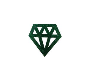 Broche Verte foncé à paillettes Le Diamantaire