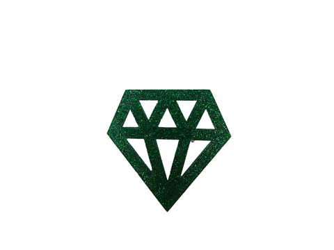 Broche Verte foncé à paillettes Le Diamantaire