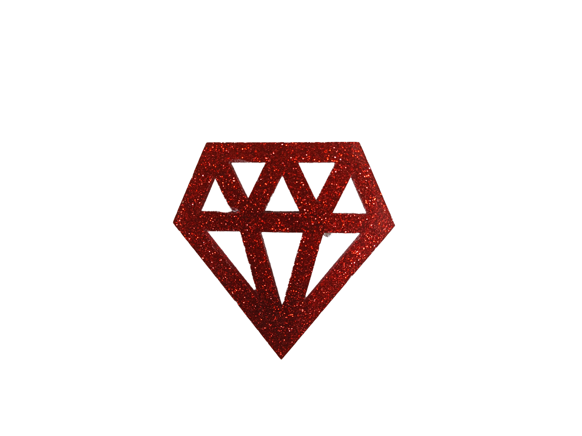 Broche Rouge à paillettes Le Diamantaire