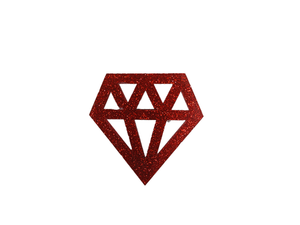 Broche Rouge à paillettes Le Diamantaire