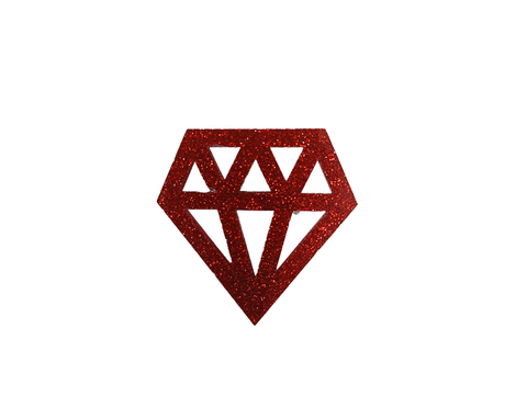 Broche Rouge à paillettes Le Diamantaire