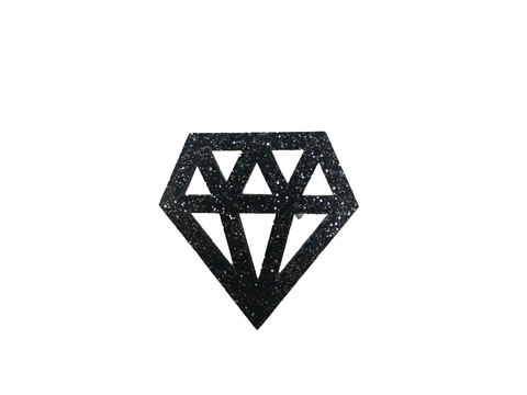 Broche Noir à paillettes Le Diamantaire