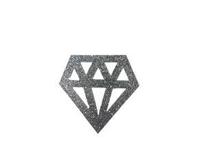 Broche Argenté à paillettes Le Diamantaire