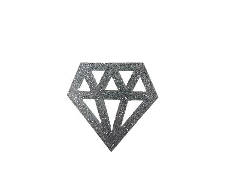 Broche Argenté à paillettes Le Diamantaire