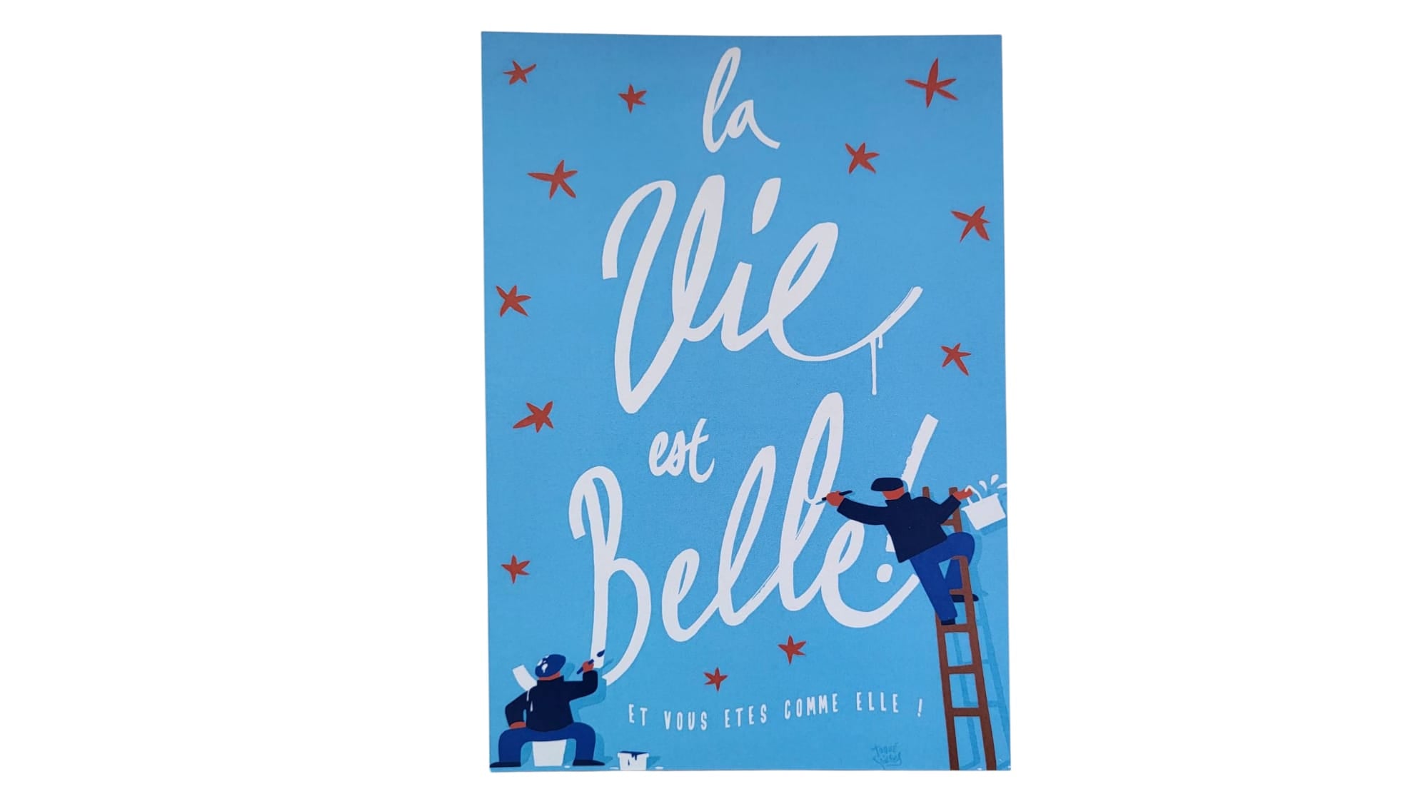 Carte postale "La vie est belle" Toqué Frères