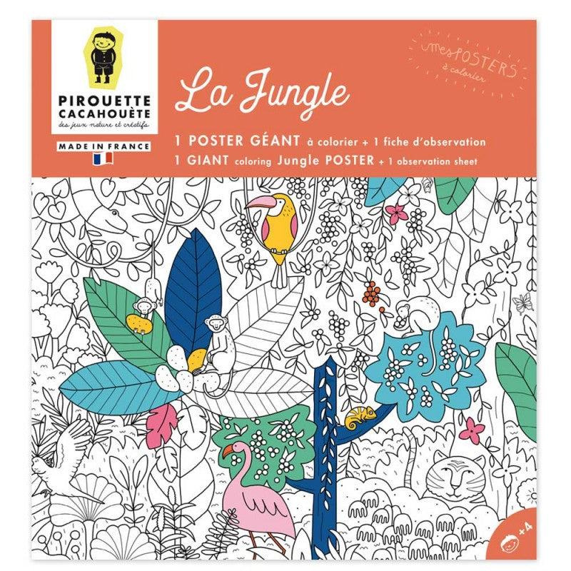 Poster à colorier La Jungle