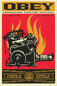 Obey Shepard Fairey Lithographie Print and Destroy