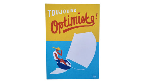 Carte postale "Toujours optimiste" Toqué Frères