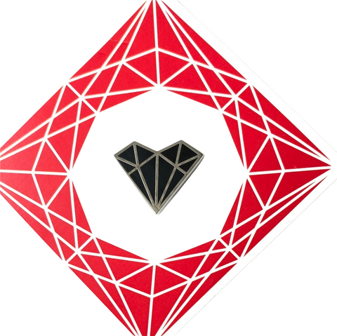 Le Diamantaire - Black Heart Pins