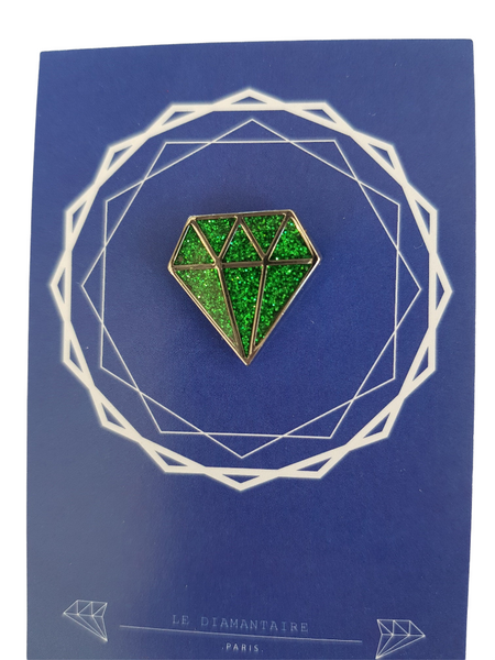 Le Diamantaire - Green Glitter Pins