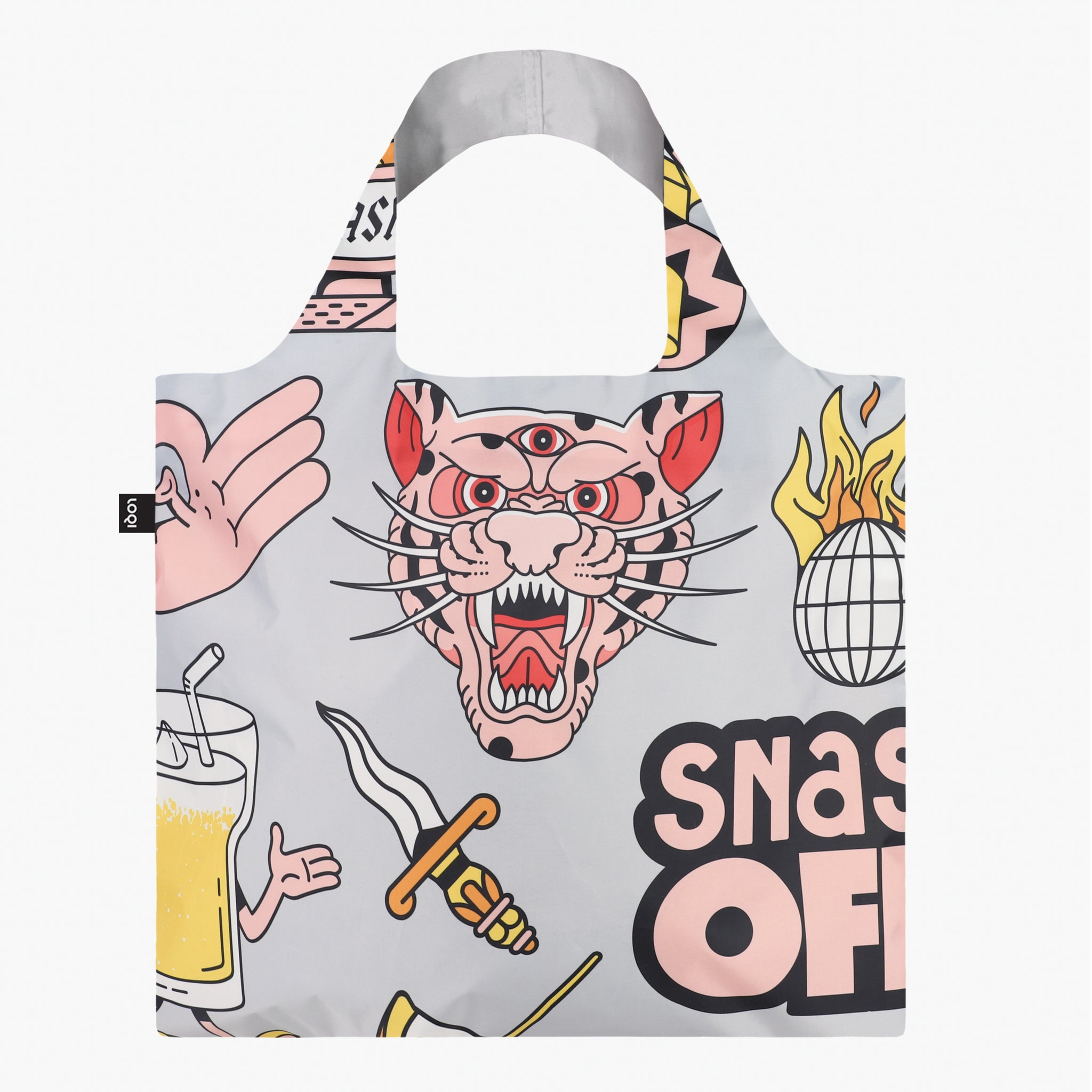 Snask - Tiger Snake Beer Gray - recycled bag